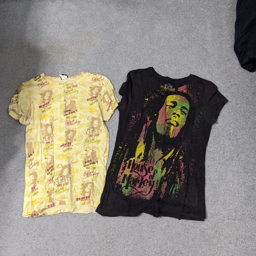 Lot of 2 Bob Marley fitted tees (3 for$20)